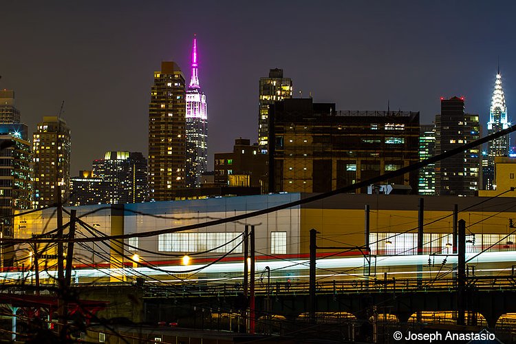 Views of the city skyline from the Skillman avenue end of the cutoff