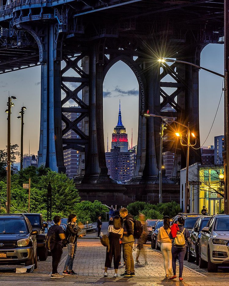 "New York's landmark skyscraper lit red, white and blue in honor of Memorial Day, when we remember those who sacrificed all for the sake of this country."