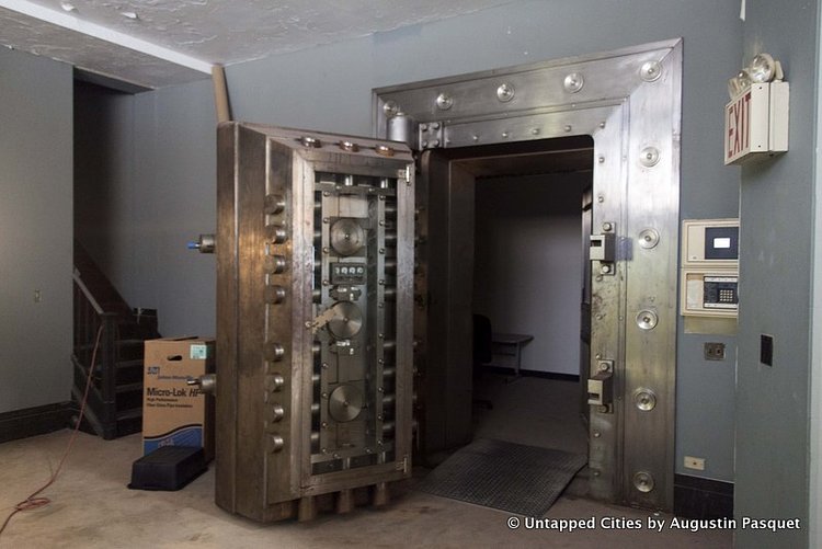 One of the large safes in the banking hall