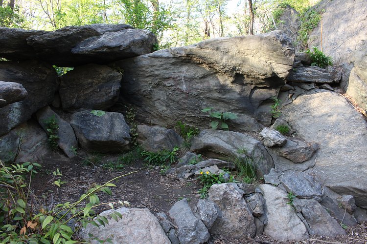 Sealed entrance to Ramble Cave, aka Suicide Cave | Spring in Central Park