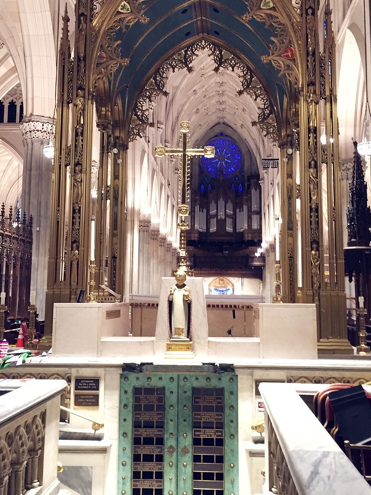 St. Patrick's Cathedral Restored Gold Ornamentation