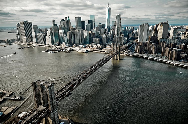 The Brooklyn Bridge.