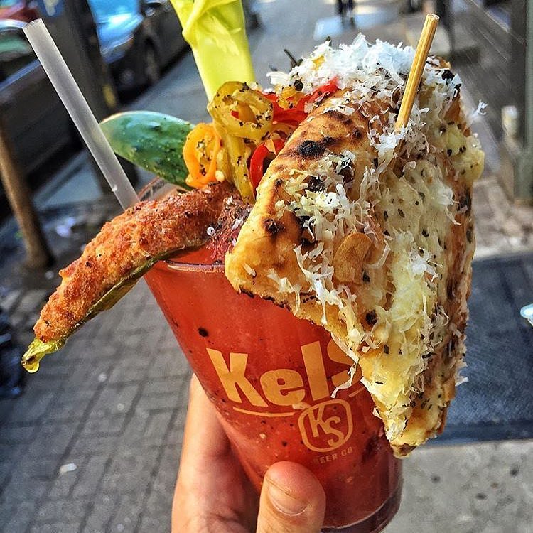 Pizza Bloody Mary's have landed in NYC. #EEEEEATS #DailyPizza 📸💯: @devourpower