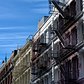 Soho Fire Escapes and Man at Top