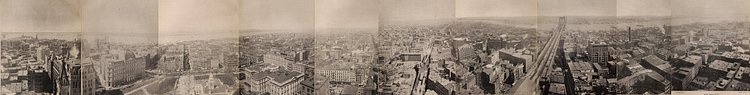 360° Panoramic View of New York City From The New York World Building in 1892