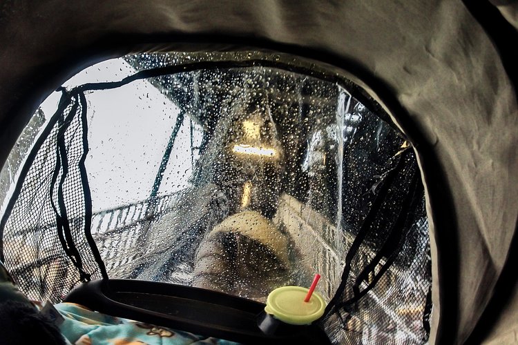 Rainy day train to Manhattan.