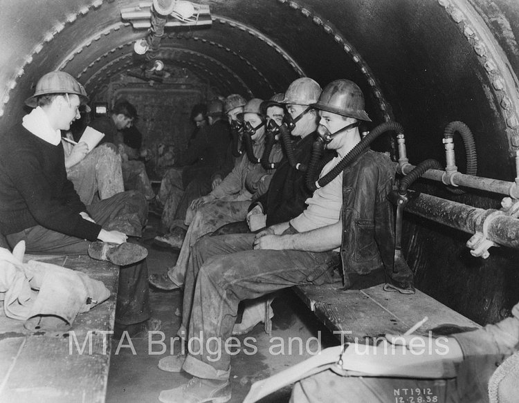Workers fight off the bends after a workday.
