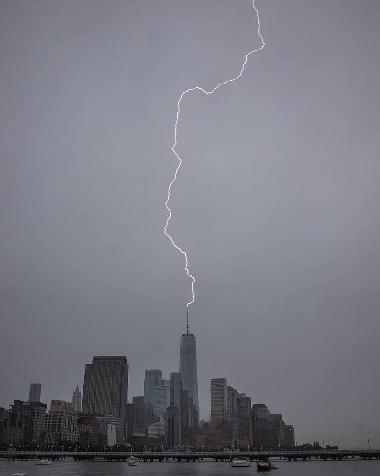 New York, New York. Photo via @maximusupinnyc #viewingnyc #newyork #newyorkcity #nyc #lightning #storms