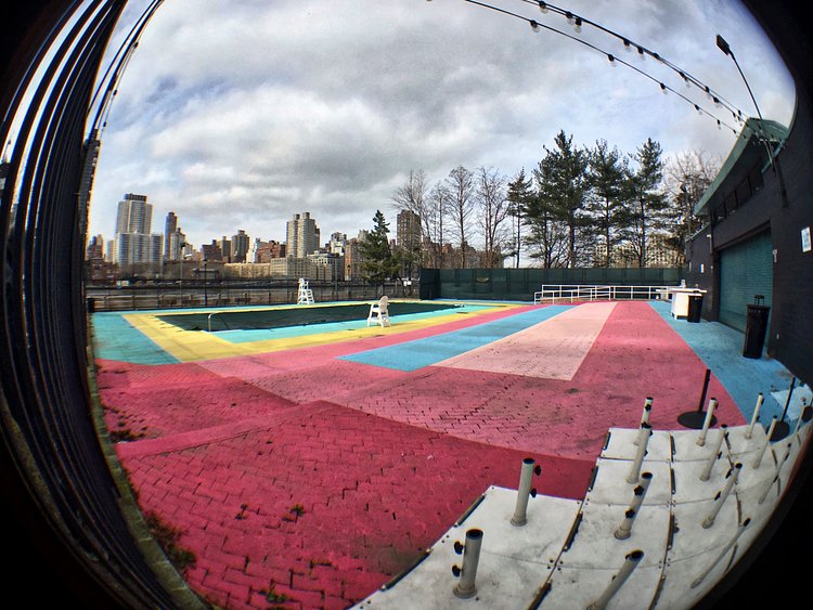 Roosevelt Island Pool mural installation