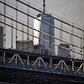 One World Trade Center through the cables of the Manhattan Bridge