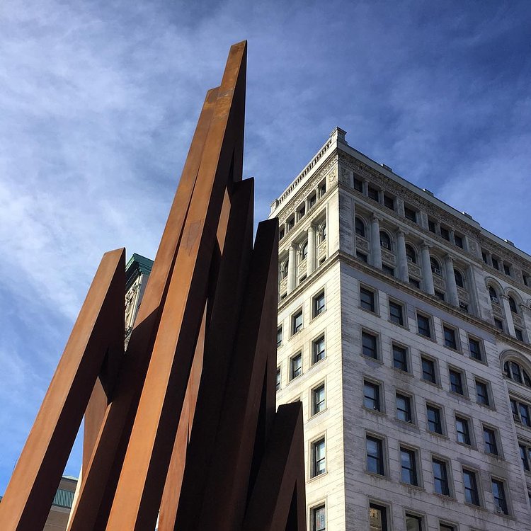 #BernarVenet's steel v. #NewYork's concrete.