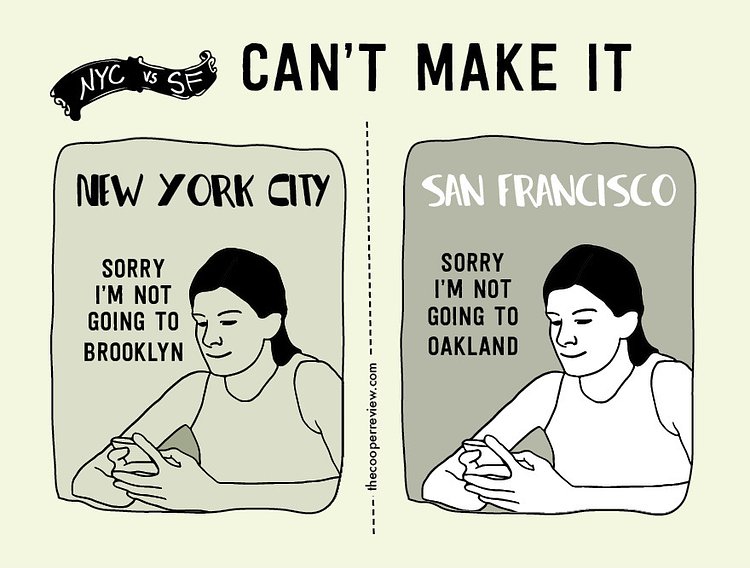 The Difference Between Living in New York City and San Francisco