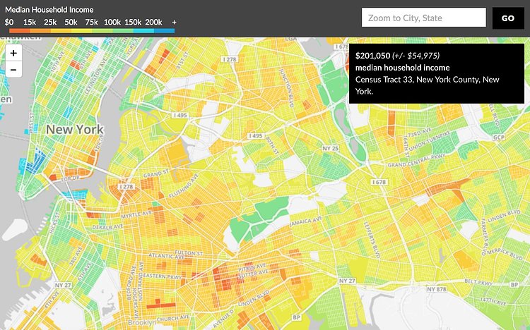 Median Income Across the US