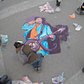 "Prince" Sand Painting in Tribute at Washington Square Park by Joe Mangrum