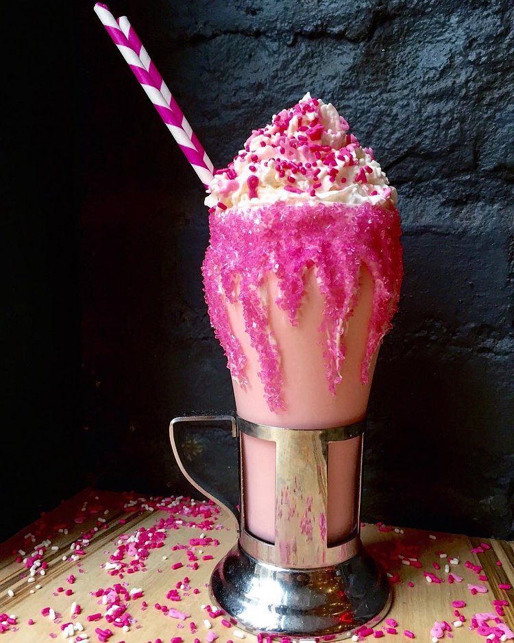 It's Breast Cancer Awareness Month, so we decided to create the PINK shake! 10% of proceeds will be donated to @bcrfcure-SHAKE IT FOR A CURE 🎀 #milkshake #pink #breastcancerawareness #october #strawberry #awareness #blacktapnyc #blacktapthat #shake #nyc #soho