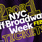 2 for 1 Tickets, Off Broadway Week, February 1st - February 14th
