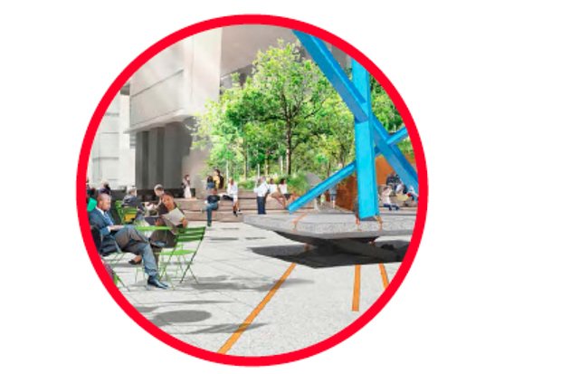 The piazza above 10th Avenue