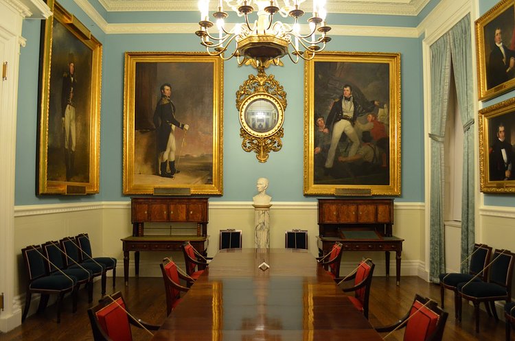 The room holds a large portion of the of the building's oil portrait collection (which is estimated at a total of $100 million)