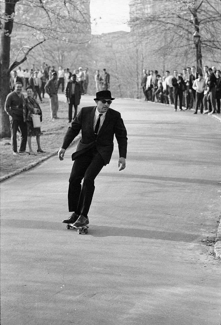 The raddest dude to ever live bombs a hill in Central Park.