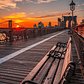 Sunrise Over Brooklyn Bridge, New York, New York