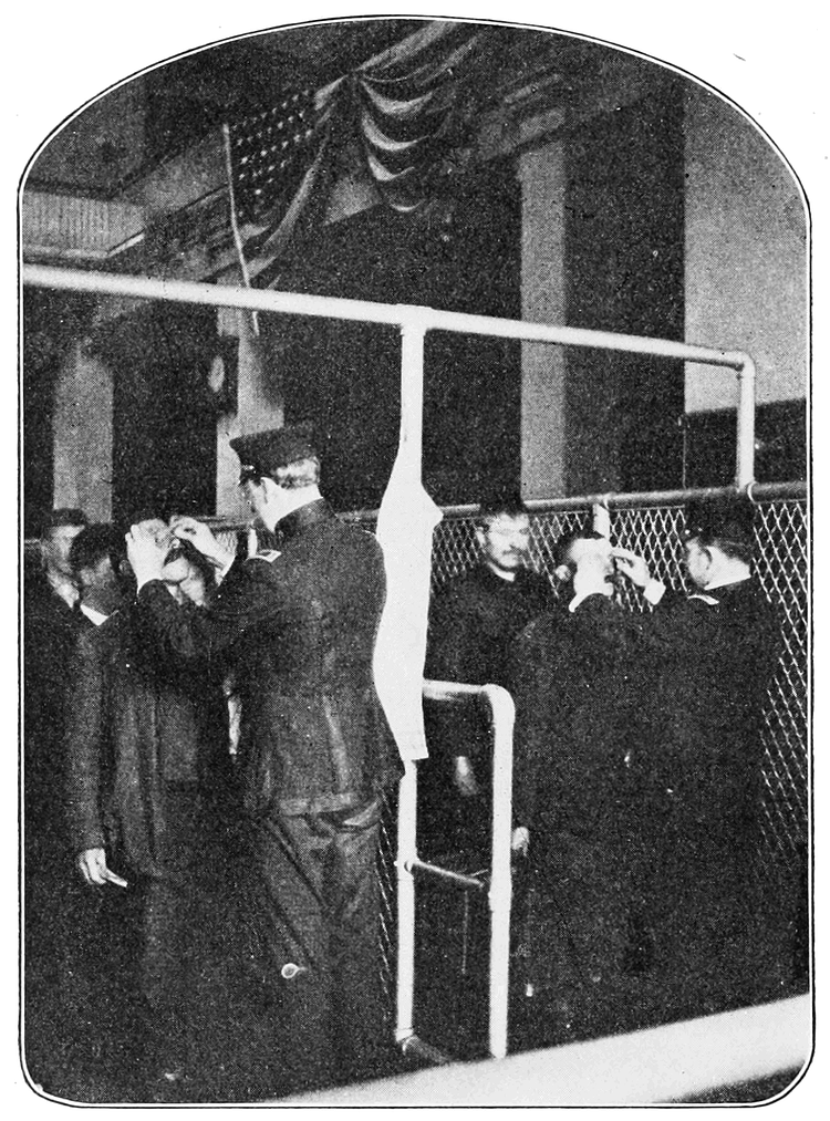 Medical Eye Examination on Ellis Island (circa 1913)