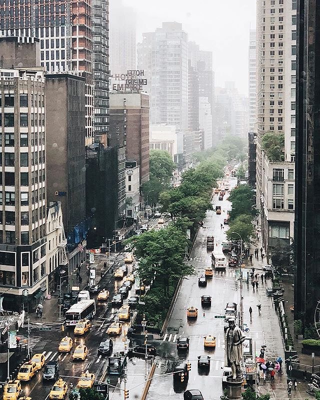 Broadway, Upper West Side, Manhattan. Photo via @melliekr #viewingnyc #newyork #newyorkcity #nyc #rain