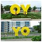 #oy #yo #williamsburg #deborahkass @debkass #williamsburgwaterfront #ferry #nyc #publicart #yellow #instakids