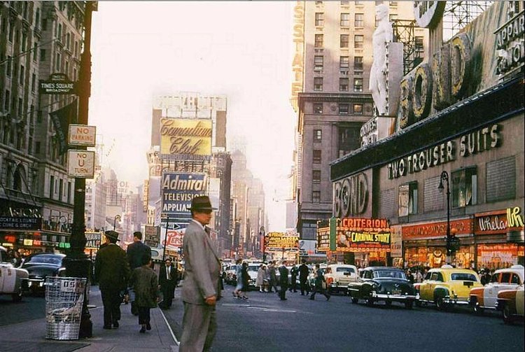 Broadway & 44th Street, April 15, 1954