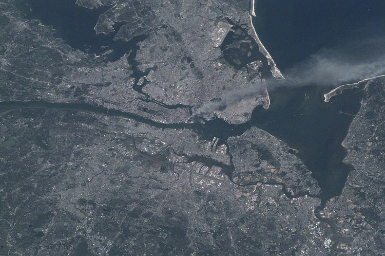 September 11th, 2001, as seen from the International Space Shuttle
