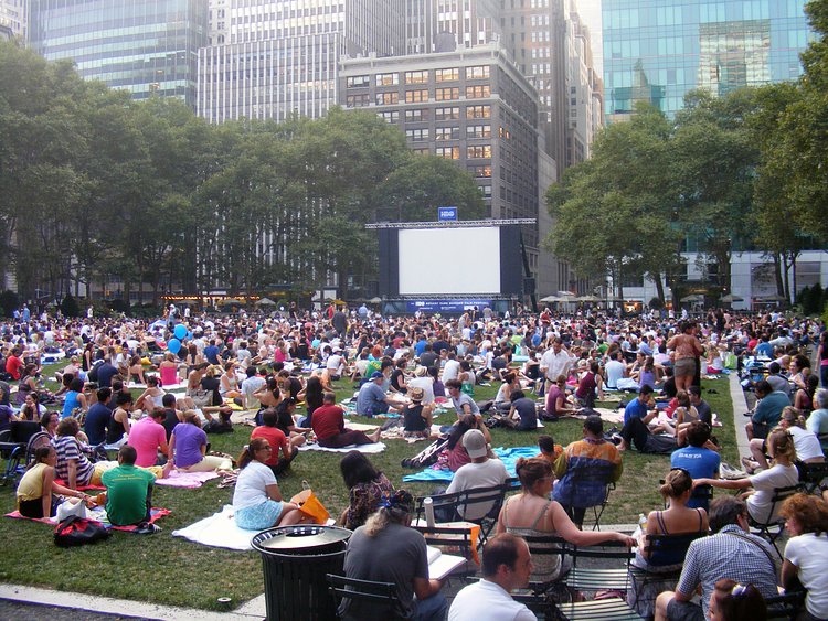 Outdoor Movie in Bryant Park
