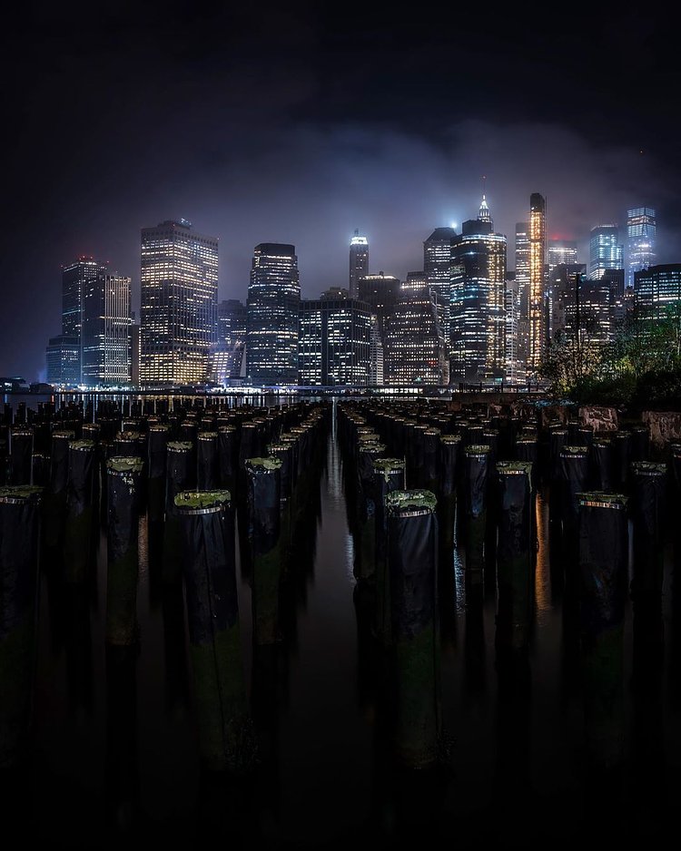 Lower Manhattan Skyline from Brooklyn Bridge Park