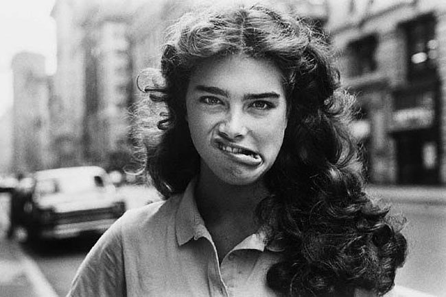 Brooke Shields on the street. NYC, 1981