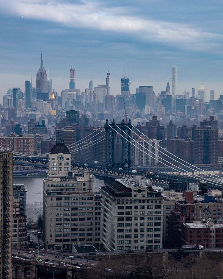 Views from Brooklyn looking across the river towards Manhattan