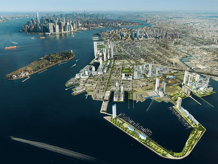 Rendering of Red Hook waterfront redevelopment.