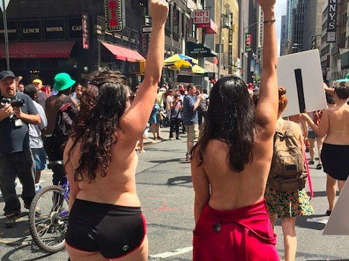 What I learned marching topless through New York City