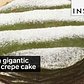 This is a gigantic matcha crepe cake