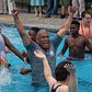 Parks Commissioner Mitchell Silver officially kicked off the opening of the city's outdoor public pools on Tuesday, June 28, 2016, by taking a dip at Faber Pool.
