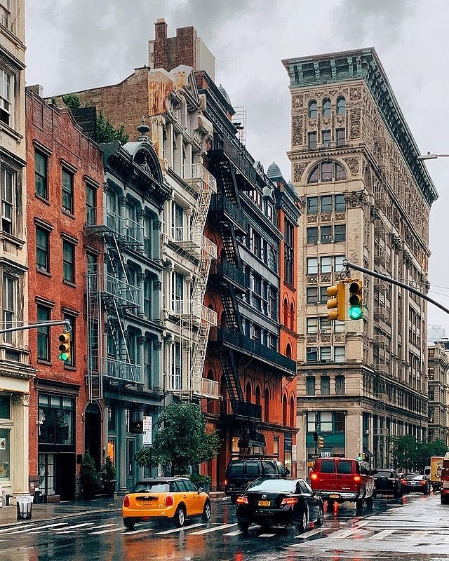 Broome Street and Crosby Street, SoHo, Manhattan