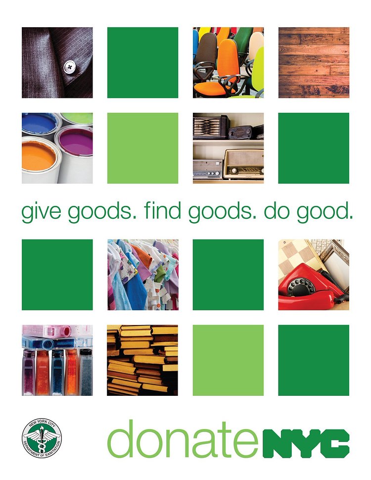 give goods. find goods. do good. donateNYC