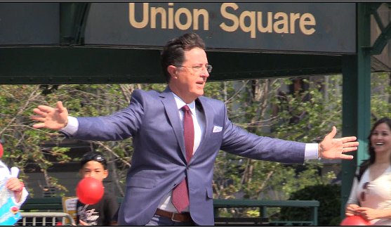 .@StephenAtHome Steven Colbert loves #UnionSquare and we love him http://t.co/pSLDEFbE6p