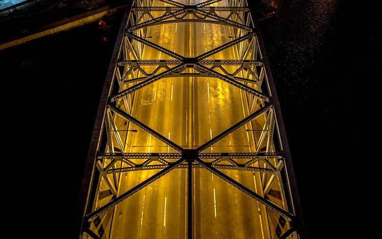 The road beneath us.