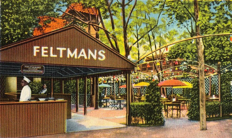 The Frankfurter stand at Feltman’s, via Boston Public Library