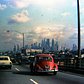 Lower Manhattan skyline from Brooklyn-Queens Expressway in Gowanus, Brooklyn, 1960s