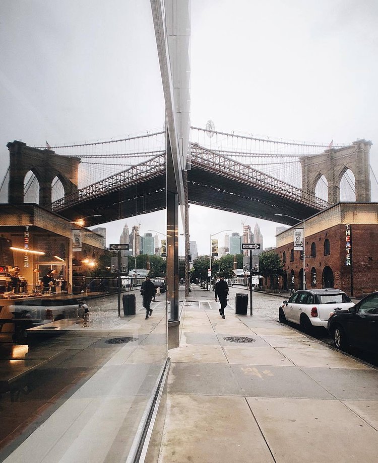 Brooklyn Bridge and St. Ann's Warehouse, DUMBO, Brooklyn
