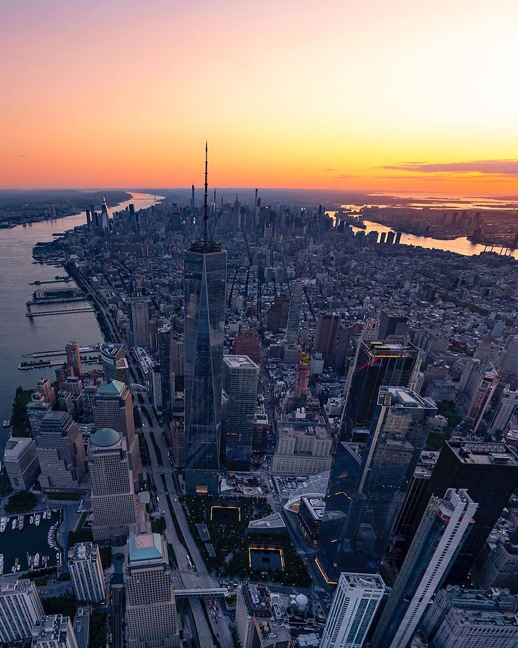 Sunrise over Manhattan, New York