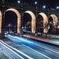 Arches over automobiles