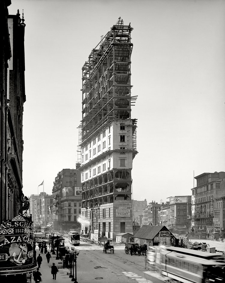 One Times Square under construction in 1903.