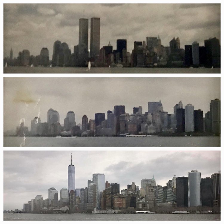 NYC from Staten Island Ferry - 1997 - 2002 - 2018