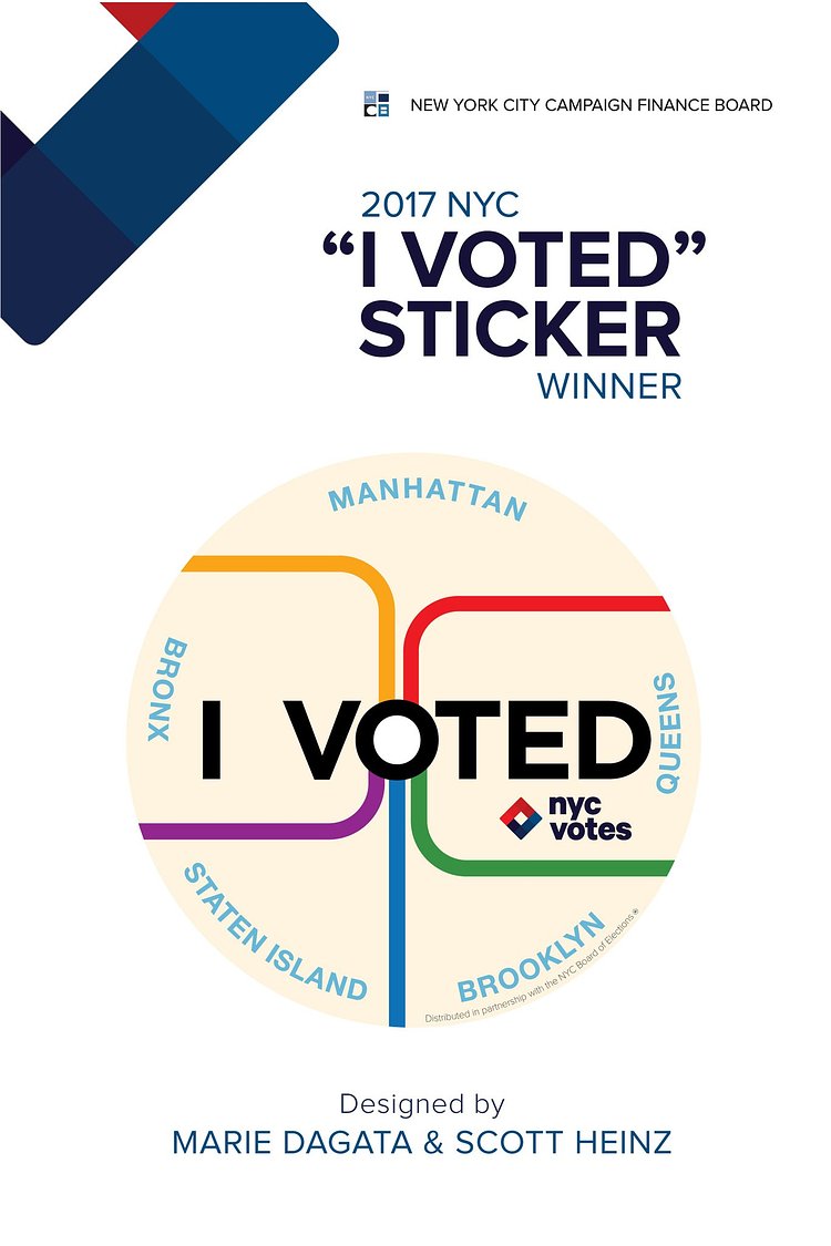We have a winner! Congrats to Marie and Scott for winning the "I Voted" Sticker Contest! The new sticker will debut on September 12, 2017!