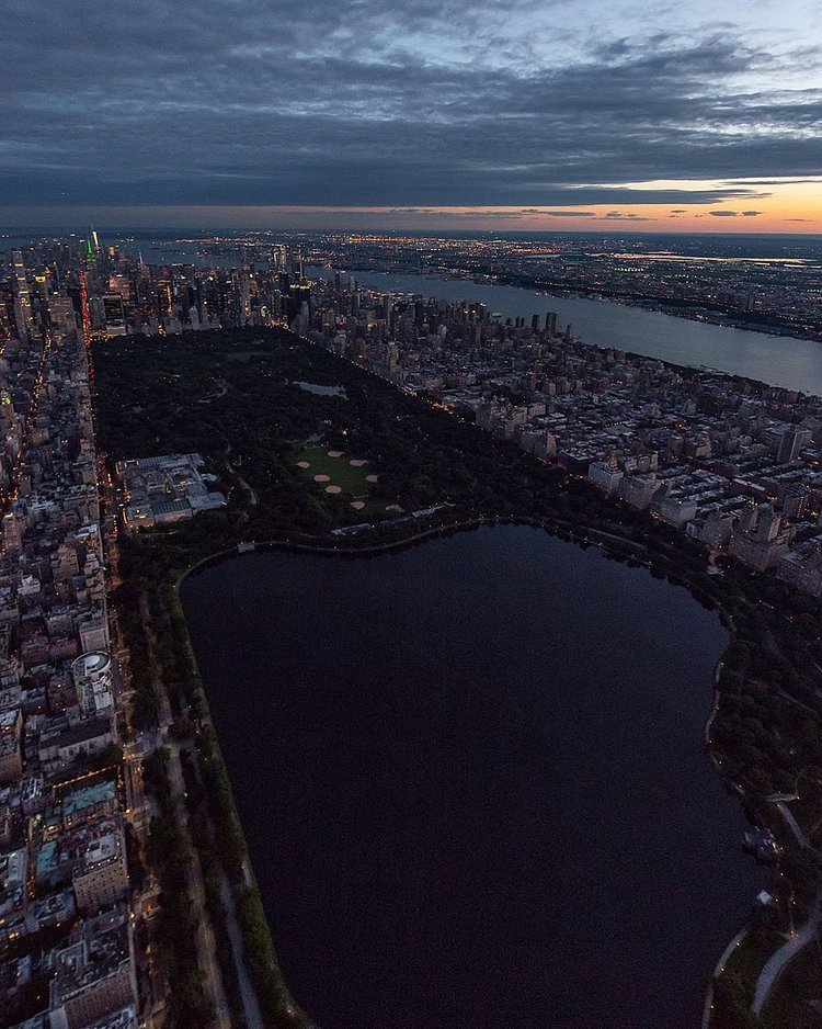 Dusk over Central Park, Manhattan